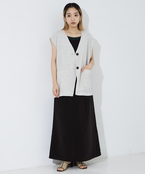 NOMINE（ノミネ）の「【セットアップ着用可】SHINE/ツイードベスト（ベスト・レディース・シルバー/ブラック/オフホワイト・フリー）」の18枚目の写真