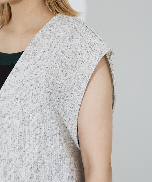 NOMINE（ノミネ）の「【セットアップ着用可】SHINE/ツイードベスト（ベスト・レディース・シルバー/ブラック/オフホワイト・フリー）」の17枚目の写真