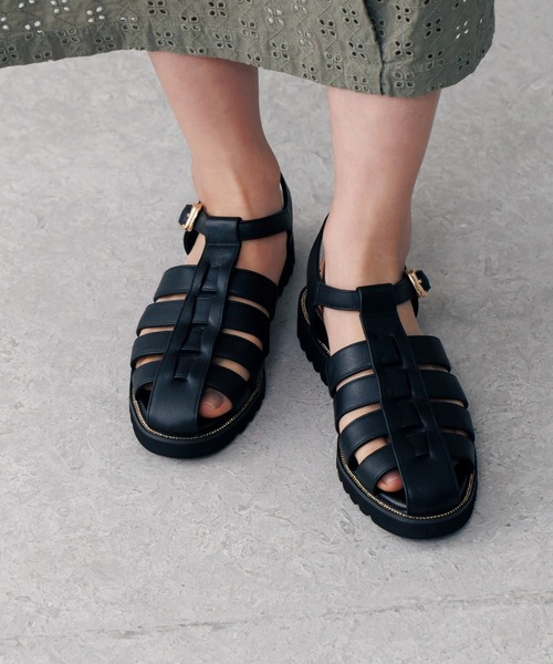 HIMIKO（ヒミコ）の「【HIMIKO】グルカサンダル/641221（サンダル・レディース・ブラック/アイボリー/グリーン/ダークブラウン・22.0cm/22.5cm/23.0cm/23.5cm/24.0cm/24.5cm/25.0cm/21.5cm/25.5cm/26.0cm/26.5cm）」の21枚目の写真