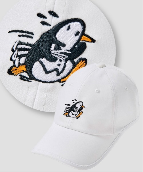 MUNSINGWEAR(マンシングウェア)の「【ENVOY】ペンギン刺しゅう ウエーブカットキャップ(キャップ・レディース・ピンク/ホワイト/ブラック・F)」の2枚目の写真