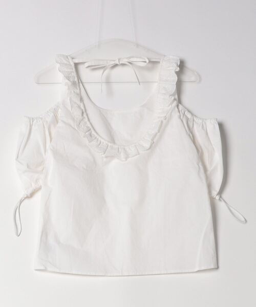 poiregnee（ポワニェ）の「バックレースオープンショルダーブラウス（シャツ/ブラウス・レディース・オフホワイト/ブラック・FREE）」の8枚目の写真