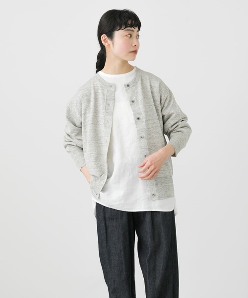 かぐれ（カグレ）の「リネンクルーネックカーディガン（カーディガン