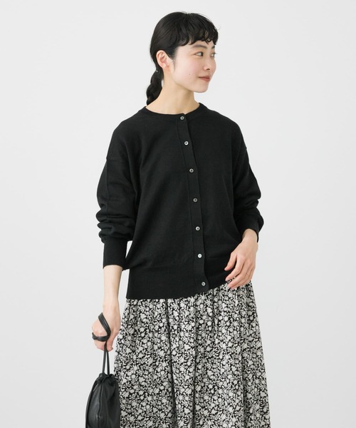 かぐれ（カグレ）の「リネンクルーネックカーディガン