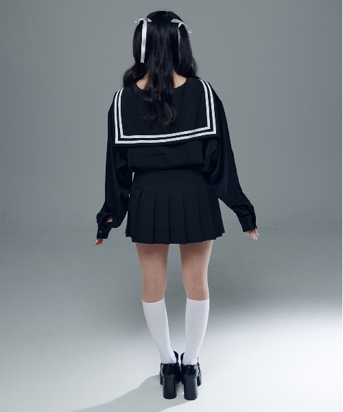 【セール】『TRAVAS TOKYO/トラバス トーキョー』Sailor collor Shirts/セーラーカラーシャツ（シャツ/ブラウス）｜TRAVAS TOKYO（トラバス トウキョウ）