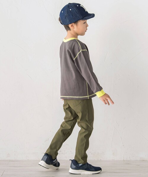 SLAP SLIP(スラップスリップ)の「らくのびスーパーストレッチツイルパンツ(90~150cm)(その他パンツ・キッズ・オフホワイト/ブラック/ベージュ/パープル/ピンク/グリーン/ブルー系その他2/ネイビー/オレンジ/グリーン系その他/ベージュ系その他/ブラック系その他・130cm/140cm/90cm/110cm/120cm/100cm/150cm)」の19枚目の写真