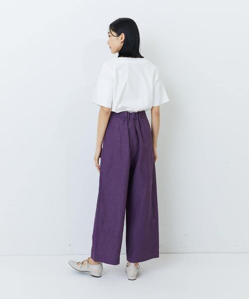ADIEU TRISTESSE（アデュートリステス）の「リネンストレートパンツ（その他パンツ・レディース・グリーン/パープル/ネイビー/チェック/マスタード/レッド・36/38）」の10枚目の写真