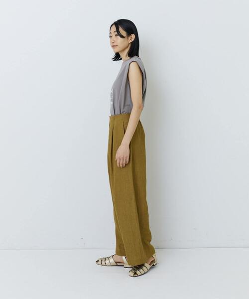 ADIEU TRISTESSE（アデュートリステス）の「リネンストレートパンツ（その他パンツ・レディース・グリーン/パープル/ネイビー/チェック/マスタード/レッド・36/38）」の14枚目の写真