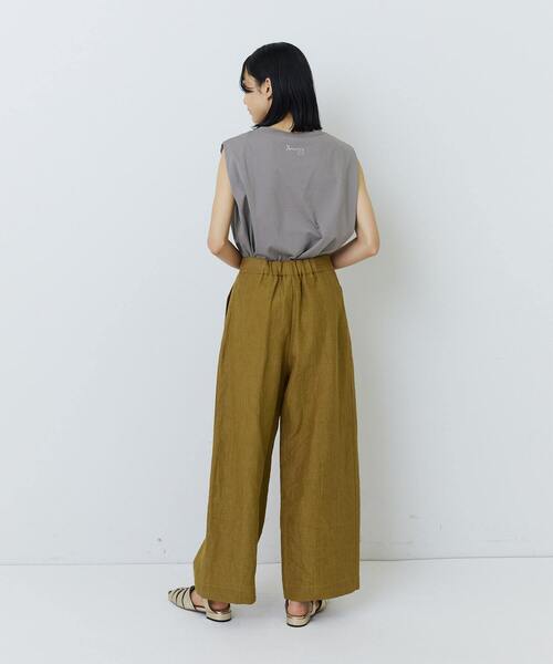 ADIEU TRISTESSE（アデュートリステス）の「リネンストレートパンツ（その他パンツ・レディース・グリーン/パープル/ネイビー/チェック/マスタード/レッド・36/38）」の15枚目の写真