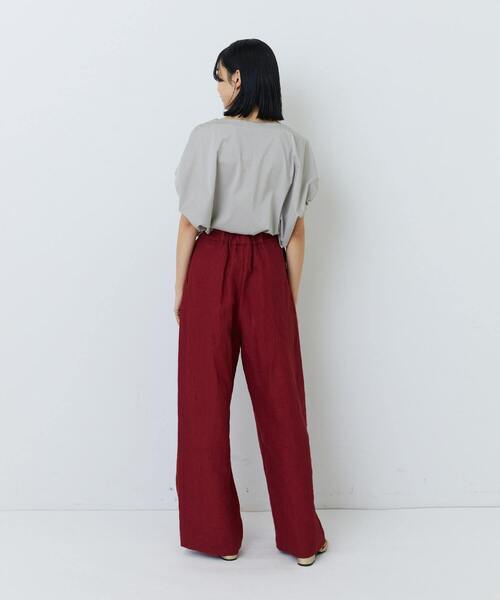ADIEU TRISTESSE（アデュートリステス）の「リネンストレートパンツ（その他パンツ・レディース・グリーン/パープル/ネイビー/チェック/マスタード/レッド・36/38）」の20枚目の写真