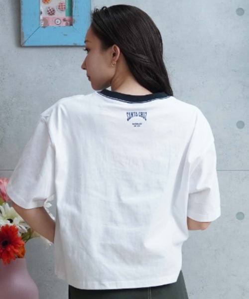 SANTA CRUZ(サンタクルーズ)の「【ムラサキスポーツ限定】SANTACRUZ/サンタクルーズ ショート丈Tシャツ 502241435(Tシャツ/カットソー・レディース・ホワイト/スミクロ・XL/L/M)」の3枚目の写真