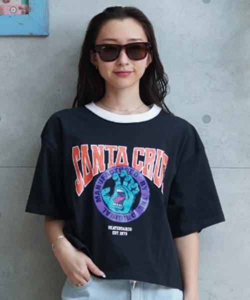 SANTA CRUZ(サンタクルーズ)の「【ムラサキスポーツ限定】SANTACRUZ/サンタクルーズ ショート丈Tシャツ 502241435(Tシャツ/カットソー・レディース・ホワイト/スミクロ・XL/L/M)」の11枚目の写真