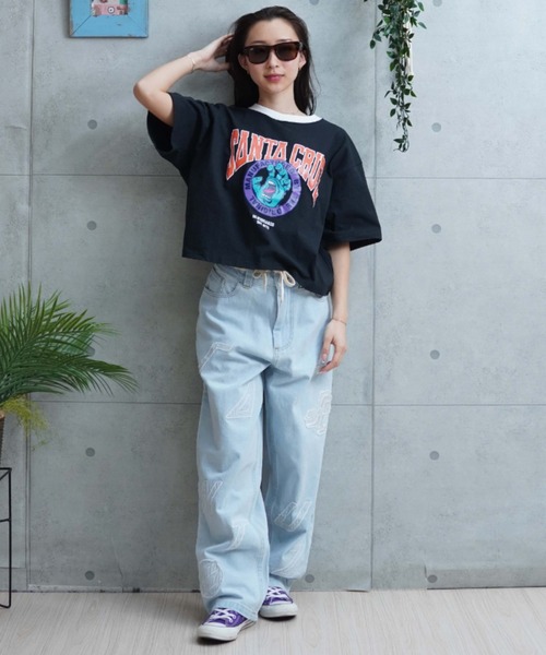 SANTA CRUZ(サンタクルーズ)の「【ムラサキスポーツ限定】SANTACRUZ/サンタクルーズ ショート丈Tシャツ 502241435(Tシャツ/カットソー・レディース・ホワイト/スミクロ・XL/L/M)」の14枚目の写真