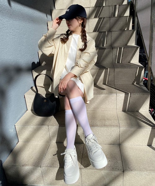 one after another NICE CLAUP（ワンアフターアナザーナイスクラップ）の「肩あきマルチウェイシャツ【WEB限定商品】（シャツ/ブラウス・レディース・オフホワイト/グレー/サックスブルー/ピンク/イエロー・FREE）」の21枚目の写真