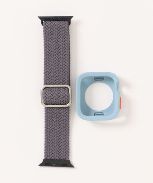 zandy（ズィーアンドワイ）の「zandy ズィーアンドワイ/ Apple Watch ケース＆ベルトセット マットタイプ【スクエアソフトフレーム】 アップルウォッチカバー& 編み込みナイロンループバンド /// set4（デジタル腕時計・メンズ・ネイビー/グレー系その他/カーキ/ホワイト×シルバー/ブラック×ブラック/ライトグリーン/ブルーパープル/ピンク系その他・S/M）」の20枚目の写真