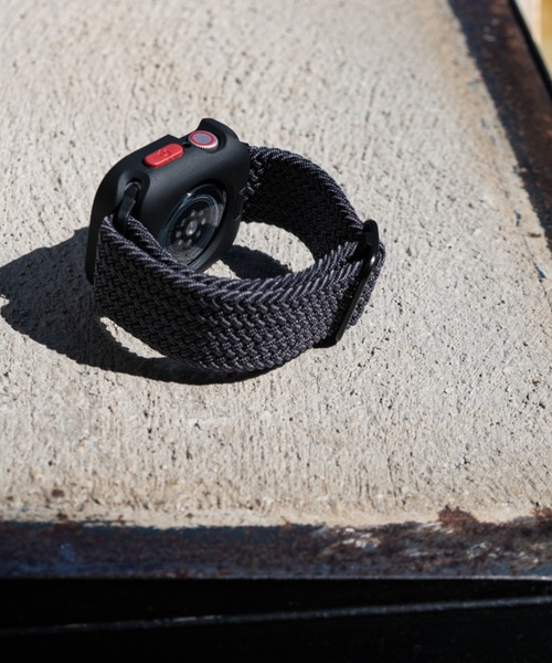 zandy（ズィーアンドワイ）の「zandy ズィーアンドワイ/ Apple Watch ケース＆ベルトセット マットタイプ【スクエアソフトフレーム】 アップルウォッチカバー& 編み込みナイロンループバンド /// set4（デジタル腕時計・メンズ・ネイビー/グレー系その他/カーキ/ホワイト×シルバー/ブラック×ブラック/ライトグリーン/ブルーパープル/ピンク系その他・S/M）」の10枚目の写真