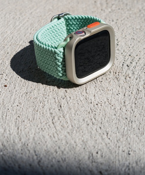 zandy（ズィーアンドワイ）の「zandy ズィーアンドワイ/ Apple Watch ケース＆ベルトセット マットタイプ【スクエアソフトフレーム】 アップルウォッチカバー& 編み込みナイロンループバンド /// set4（デジタル腕時計・メンズ・ネイビー/グレー系その他/カーキ/ホワイト×シルバー/ブラック×ブラック/ライトグリーン/ブルーパープル/ピンク系その他・S/M）」の11枚目の写真