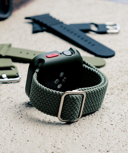 zandy（ズィーアンドワイ）の「zandy ズィーアンドワイ/ Apple Watch ケース＆ベルトセット マットタイプ【スクエアソフトフレーム】 アップルウォッチカバー& 編み込みナイロンループバンド /// set4（デジタル腕時計・メンズ・ネイビー/グレー系その他/カーキ/ホワイト×シルバー/ブラック×ブラック/ライトグリーン/ブルーパープル/ピンク系その他・S/M）」の15枚目の写真
