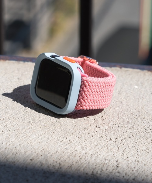 zandy（ズィーアンドワイ）の「zandy ズィーアンドワイ/ Apple Watch ケース＆ベルトセット マットタイプ【スクエアソフトフレーム】 アップルウォッチカバー& 編み込みナイロンループバンド /// set4（デジタル腕時計・メンズ・ネイビー/グレー系その他/カーキ/ホワイト×シルバー/ブラック×ブラック/ライトグリーン/ブルーパープル/ピンク系その他・S/M）」の17枚目の写真