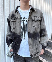 オーバーダイカラーデニムジャケット