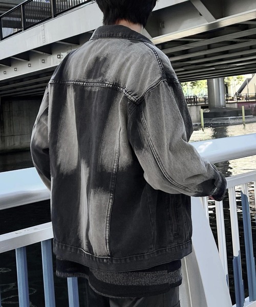 Figments(フィグメンツ)の「オーバーダイカラーデニムジャケット(デニムジャケット・レディース・ピンク/ブラック・FREE)」の17枚目の写真