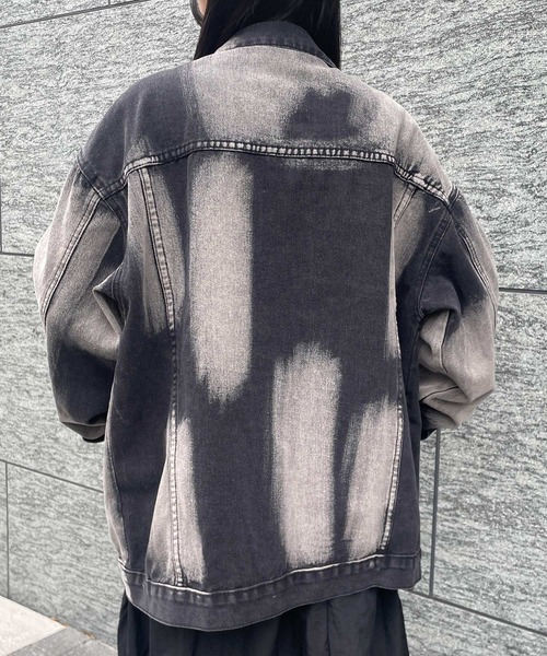 Figments(フィグメンツ)の「オーバーダイカラーデニムジャケット(デニムジャケット・レディース・ピンク/ブラック・FREE)」の22枚目の写真