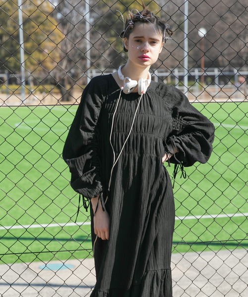 forksy.（フォルクシー）の「【forksy.】シアードロストワンピース（ワンピース・レディース・ラベンダー/グリーン/ブラック/グレイッシュベージュ・FREE）」の11枚目の写真