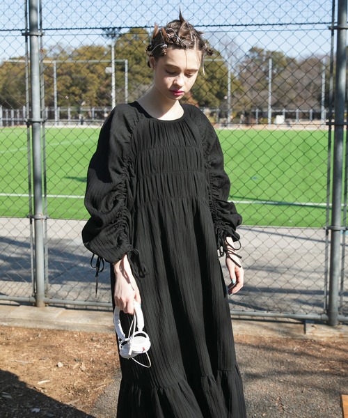 forksy.（フォルクシー）の「【forksy.】シアードロストワンピース（ワンピース・レディース・ラベンダー/グリーン/ブラック/グレイッシュベージュ・FREE）」の15枚目の写真