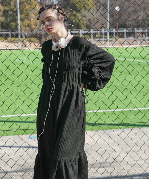 forksy.（フォルクシー）の「【forksy.】シアードロストワンピース（ワンピース・レディース・ラベンダー/グリーン/ブラック/グレイッシュベージュ・FREE）」の12枚目の写真