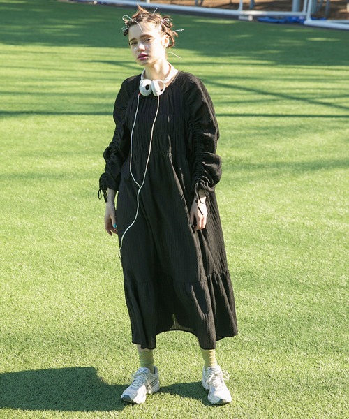 forksy.（フォルクシー）の「【forksy.】シアードロストワンピース（ワンピース・レディース・ラベンダー/グリーン/ブラック/グレイッシュベージュ・FREE）」の18枚目の写真