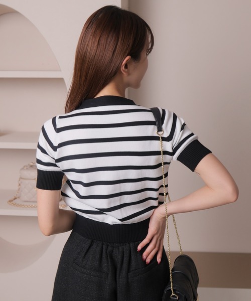 LIPSERVICE（リップサービス）の「バイカラーハーフニットカーディガン（カーディガン/ボレロ・レディース・ホワイト/その他1/ブラック・FREE）」の17枚目の写真