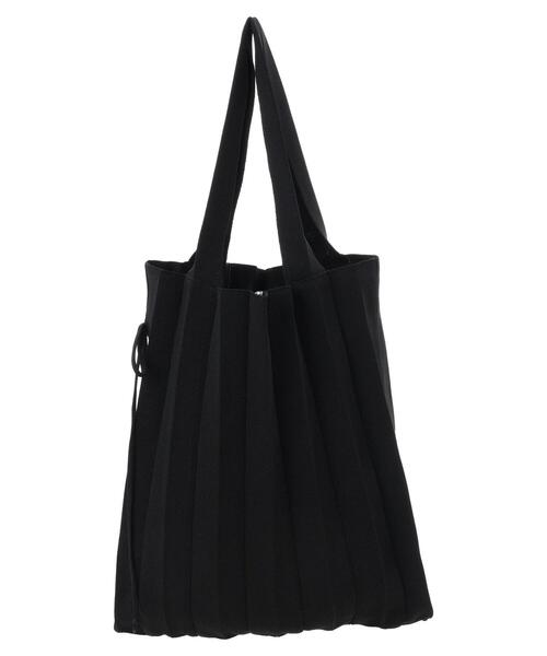 Green　Parks（グリーンパークス）の「OTO.HA.プリーツニットバッグ（エコバッグ/サブバッグ・レディース・アイボリー/ブラック/ブルー/ピンク・FREE）」の15枚目の写真