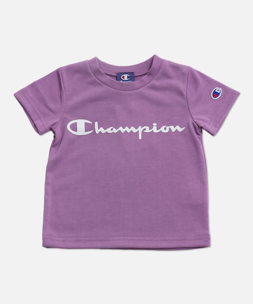 Champion（チャンピオン）の「champion / チャンピオン 半袖ロゴTシャツ（Tシャツ/カットソー・キッズ・ホワイト/パープル/ブラック/グリーン・110cm/100cm/90cm/80ｃｍ/130cm/120cm）」の5枚目の写真