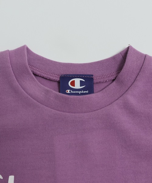 Champion（チャンピオン）の「champion / チャンピオン 半袖ロゴTシャツ（Tシャツ/カットソー・キッズ・ホワイト/パープル/ブラック/グリーン・110cm/100cm/90cm/80ｃｍ/130cm/120cm）」の7枚目の写真