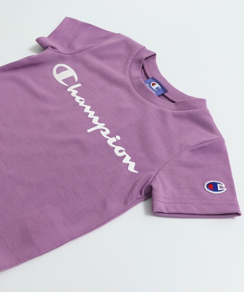 Champion（チャンピオン）の「champion / チャンピオン 半袖ロゴTシャツ（Tシャツ/カットソー・キッズ・ホワイト/パープル/ブラック/グリーン・110cm/100cm/90cm/80ｃｍ/130cm/120cm）」の10枚目の写真