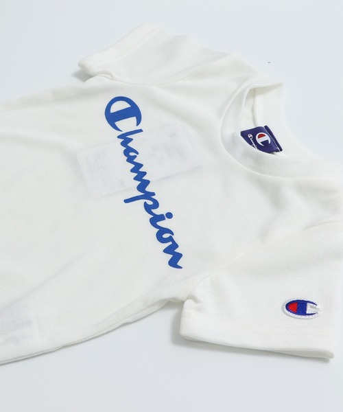 Champion（チャンピオン）の「champion / チャンピオン 半袖ロゴTシャツ（Tシャツ/カットソー・キッズ・ホワイト/パープル/ブラック/グリーン・110cm/100cm/90cm/80ｃｍ/130cm/120cm）」の11枚目の写真