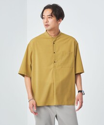 green label relaxing | TW ウォッシャブルトロ バンドカラー プルオーバー シャツ  -マシンウォッシャブル・ストレッチ・防シワ-(シャツ/ブラウス)