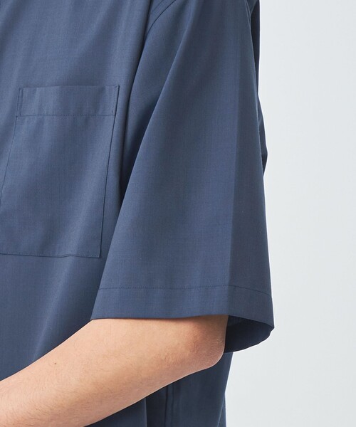 green label relaxing（グリーンレーベルリラクシング）の「TW ウォッシャブルトロ バンドカラー プルオーバー シャツ  -マシンウォッシャブル・ストレッチ・防シワ-（シャツ/ブラウス・メンズ・マスタード/コバルトブルー/ライトグレー・S/M/L/XL）」の12枚目の写真