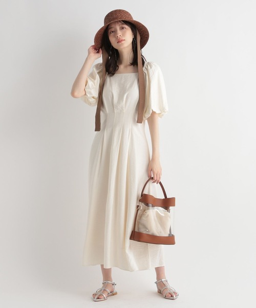Andemiu(アンデミュウ)の「ソデバルーンワンピース111463(ワンピース・レディース・オフホワイト/ブラック/オレンジ・FREE)」の9枚目の写真