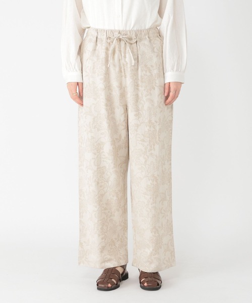 studio CLIP（スタディオクリップ）の「ジャガードイージーパンツ[プチサイズあり]（その他パンツ・レディース・ブラック/アイボリー・PF/FREE）」の6枚目の写真