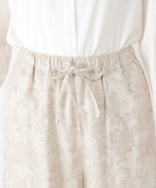 studio CLIP（スタディオクリップ）の「ジャガードイージーパンツ[プチサイズあり]（その他パンツ・レディース・ブラック/アイボリー・PF/FREE）」の9枚目の写真