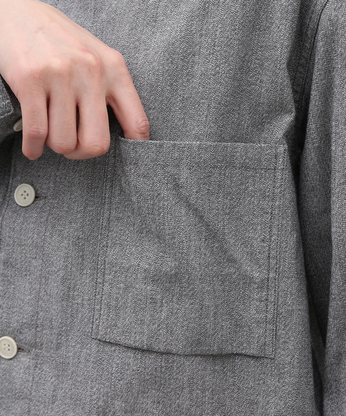 JOURNAL STANDARD J.S HOMESTEAD（ジャーナルスタンダードホームステッド）の「【J.S.Homestead】SALT&PEPPER ATELIER SH JK（カバーオール・メンズ・ライトグレー/ブラック・LARGE/MEDIUM）」の10枚目の写真