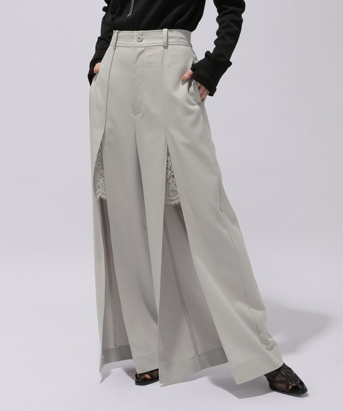 HARE（ハレ）の「ディープスリットレースパンツ(HARE)（その他パンツ・レディース・ライトグレー/ブラック・FREE）」の7枚目の写真
