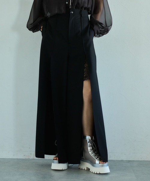 HARE（ハレ）の「ディープスリットレースパンツ(HARE)（その他パンツ・レディース・ライトグレー/ブラック・FREE）」の20枚目の写真