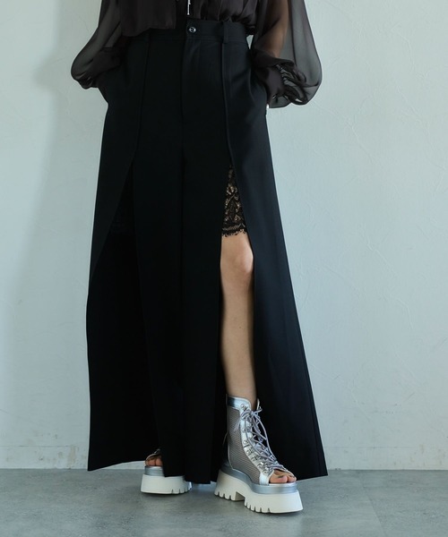 HARE（ハレ）の「ディープスリットレースパンツ(HARE)（その他パンツ・レディース・ライトグレー/ブラック・FREE）」の21枚目の写真