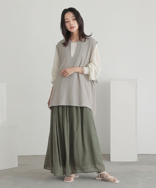 n'OrLABEL（ノアールレーベル）の「『脇リボンベスト』（ベスト・レディース・ブラック/グレイッシュベージュ・FREE）」の17枚目の写真