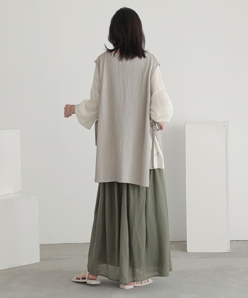 n'OrLABEL（ノアールレーベル）の「『脇リボンベスト』（ベスト・レディース・ブラック/グレイッシュベージュ・FREE）」の18枚目の写真