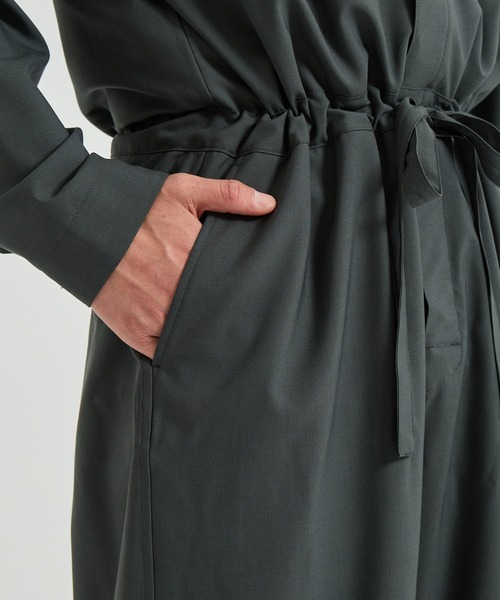 25SS markaware オールインワン ダークオリーブ サイズ2 SALE】MARKAWARE (マーカウェア) ORGANIC WOOL 2/80 TROPICAL ALL IN