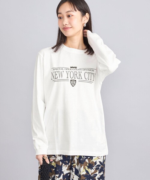 coen(コーエン)の「ROCK STANLEY(ロックスタンレー)別注NYCロゴプリントロンT(Tシャツ/カットソー・レディース・オフホワイト/その他1/その他2/その他4・L/M)」の2枚目の写真