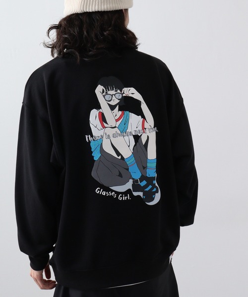 JUNGLESTORM グラスガール発砲PT裏毛トレーナー（スウェット）｜JUNGLE