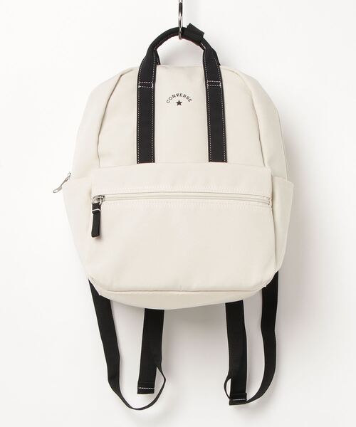CONVERSE(コンバース)の「CONVERSE CIRCLE MINI BACKPACK(バックパック/リュック・レディース・ホワイト/ブラック・FREE)」の1枚目の写真